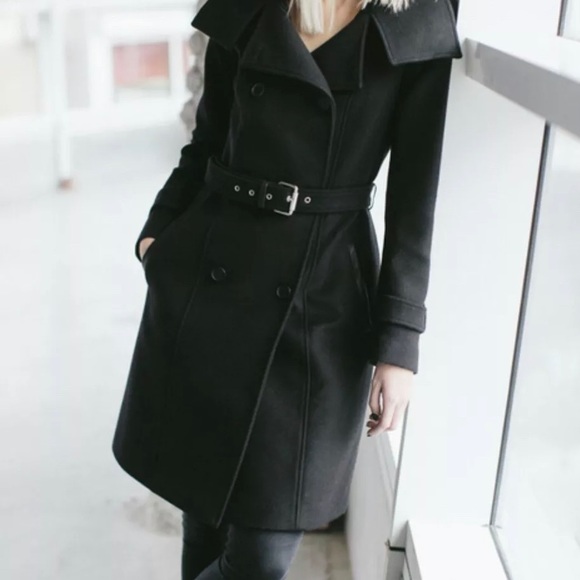 Mackage Neca Wool Trench Coat Size Small - Picture 2 of 4